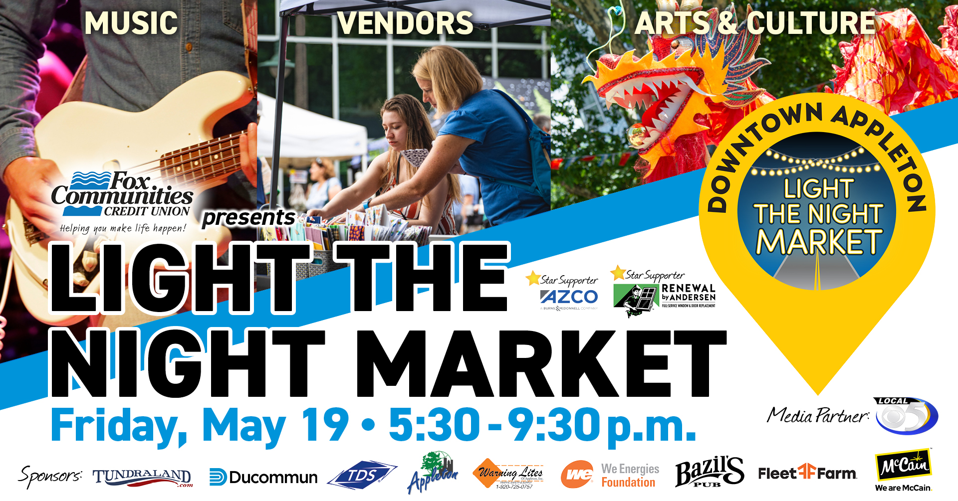 Appleton Downtown Inc. Light the Night Market Event Know Before You Go